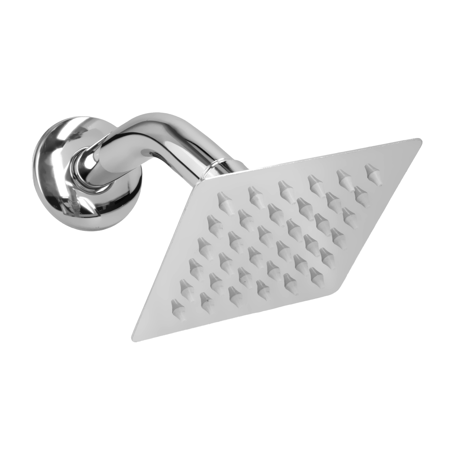 REGADERA DUO VALETA C/BRAZO Y CH ACERO INOX. CUADRADA