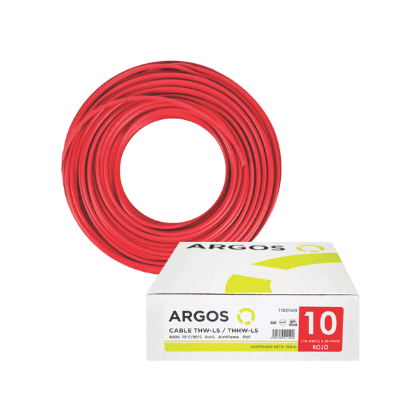 Cable ARGOS THW calibre 10 rollo con 100 metros plomecsamx