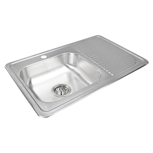 FREGADERO AXCENT ESTELA EMP. A.INOX 80x50