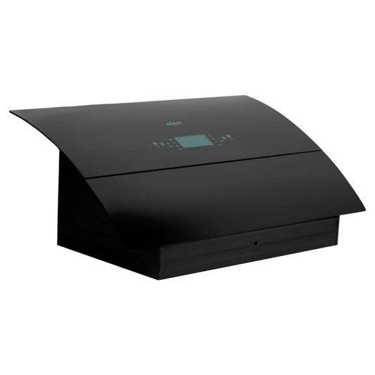 CAMPANA AXCENT CARRARA VIDRIO NEGRO 90 CM