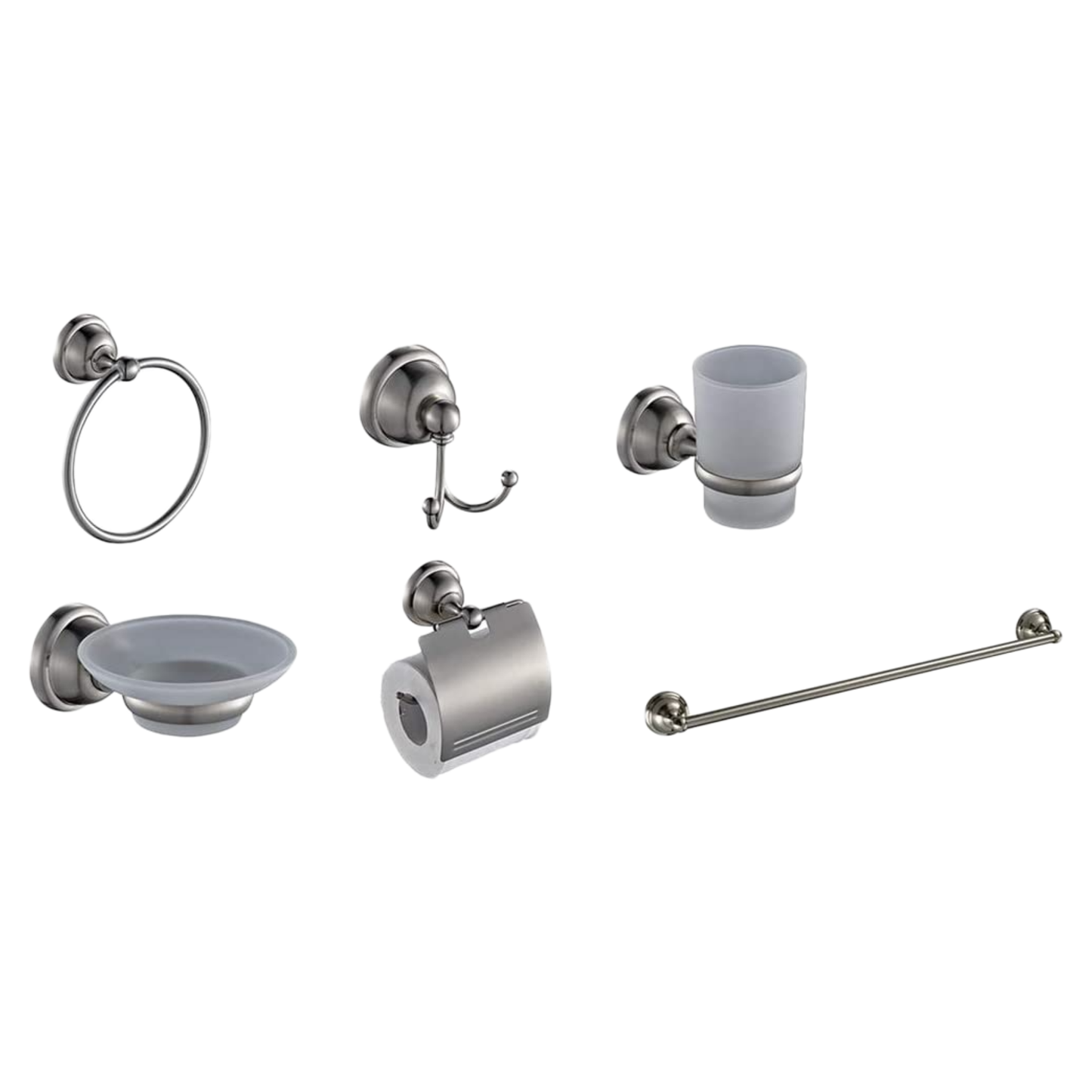 JUEGO ACCESORIOS MEER P/BAÑO 6 PIEZAS EMPOTRAR