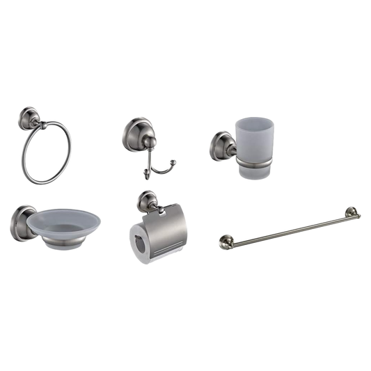 JUEGO ACCESORIOS MEER P/BAÑO 6 PIEZAS EMPOTRAR