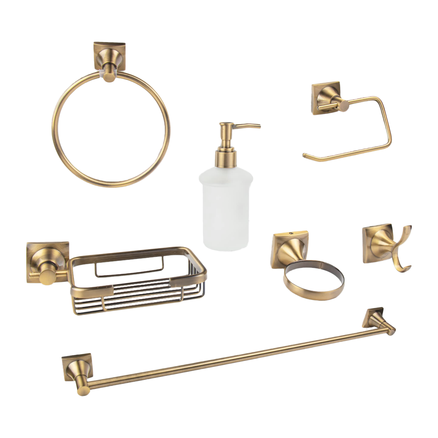 JUEGO ACCESORIOS MEER P/BAÑO 6 PIEZAS EMPOTRAR