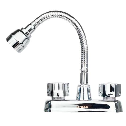 MEZCLADORA MEER P/LAVABO FLEXIBLE CROMADO