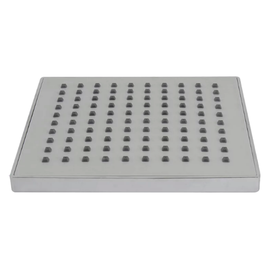 REGADERA MEER S/BRAZO A. INOX. CUAD. 8" CROMADO