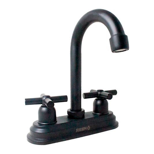 MEZCLADORA MEER P/LAVABO A.INOX. NEGRO MATE