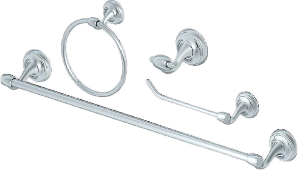 ACCESORIOS COFLEX P/BAÑO JGO 4PZAS ACABADO SATIN GA-010
