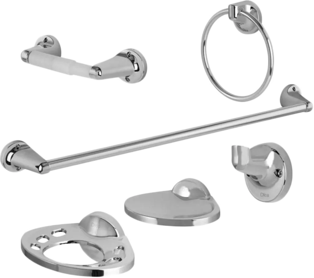 ACCESORIOS DICA P/BAÑO JGO 6PZAS ABS CROMO 4000TS