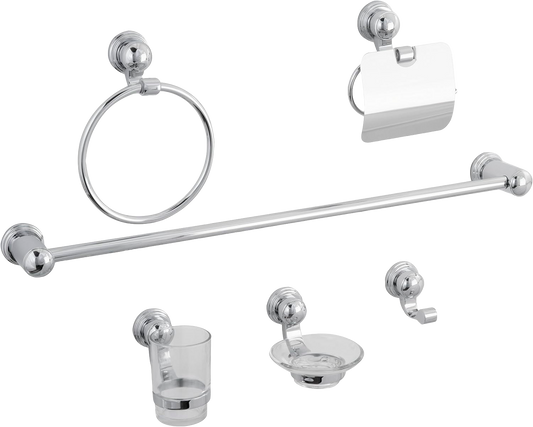 ACCESORIOS DICA P/BAÑO JGO 6PZAS CROMADO 1200