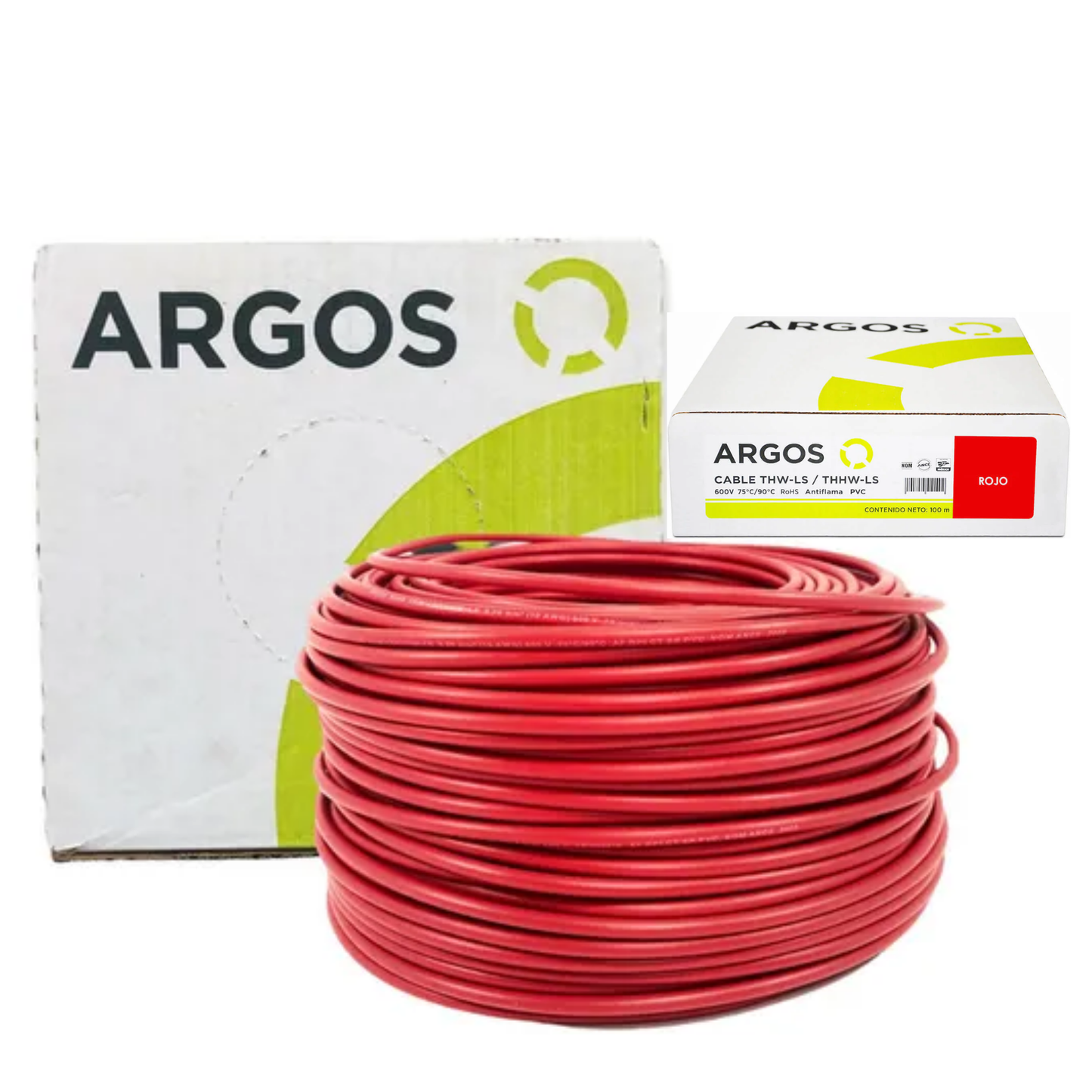 CABLE ARGOS THW ROJO 100 MTS