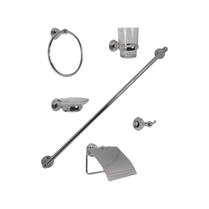 Juego de 6 accesorios RUGO para baño cromo JE-02C
